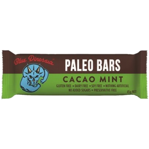 Blue Dinosaur Cacao Mint Paleo Bar 45g