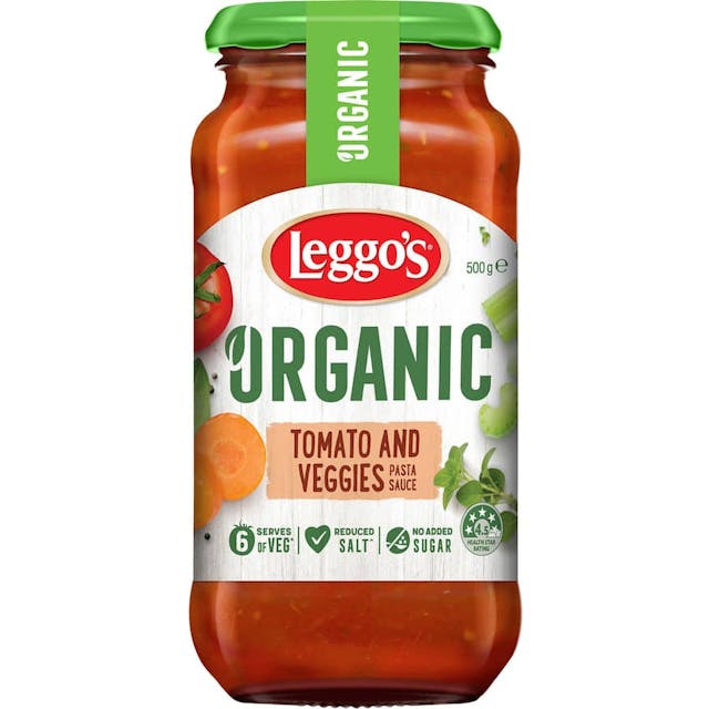 Leggos Organic Tomato & Vege Pasta Sauce