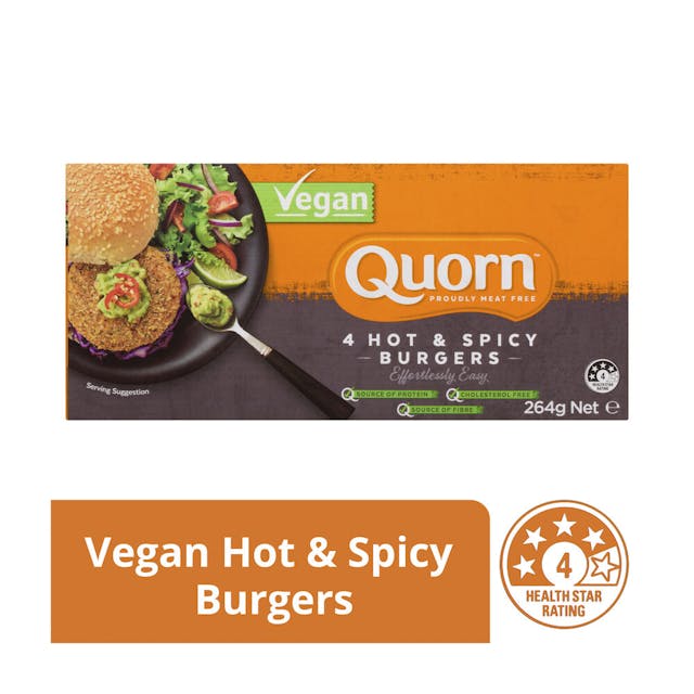 Frozen Vegan Hot & Spicy Burgers