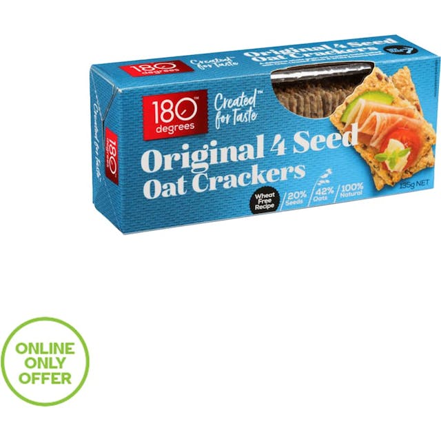 180 Degrees 4 Seed Oat Crackers Original