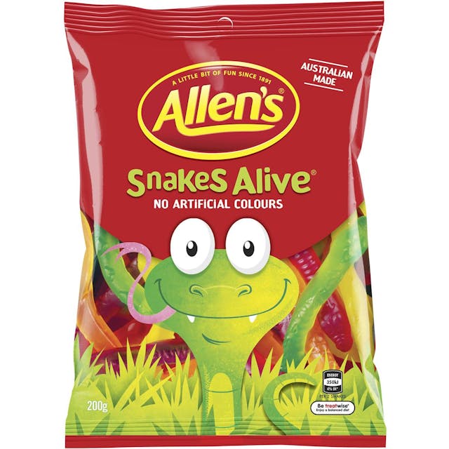 Allen's Snakes Alive Jelly Lolly Bag
