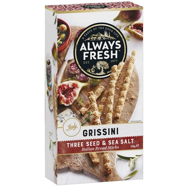 Always Fresh Grissini Three Seed & Sea Salt