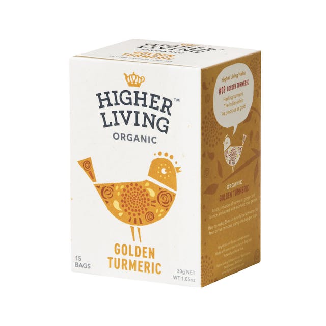 Higher Living Organic Golden Turmeric Tea Bags 15 pack