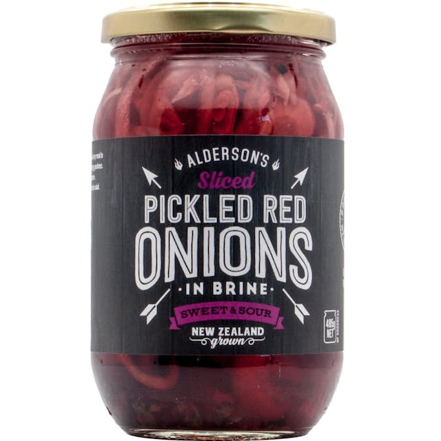 Aldersons Pickled Onions Red Sweet & Sour