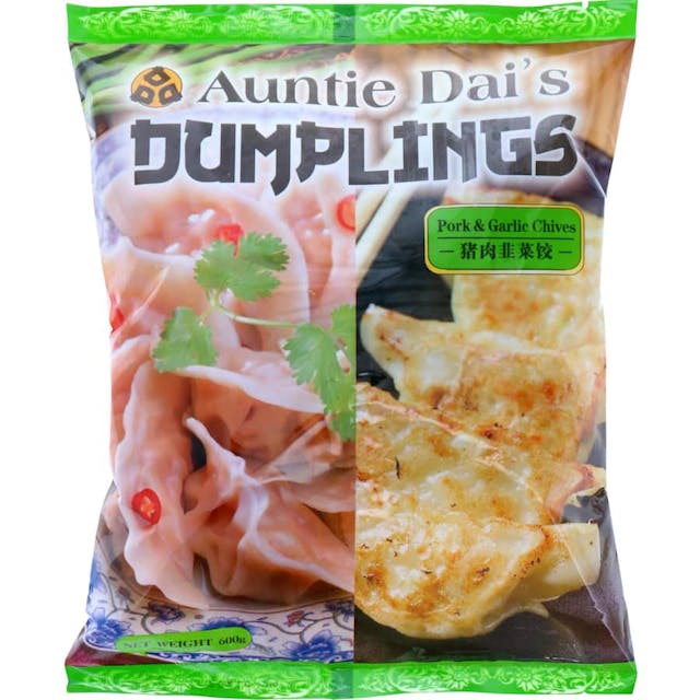 Auntie Dai Dumplings Pork & Garlic Chives