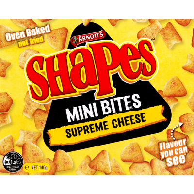 Arnott's Shapes Mini Bites Supreme Cheese Crackers