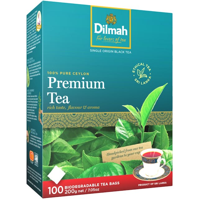 Dilmah Premium Tagless Black Tea Bags Box 100