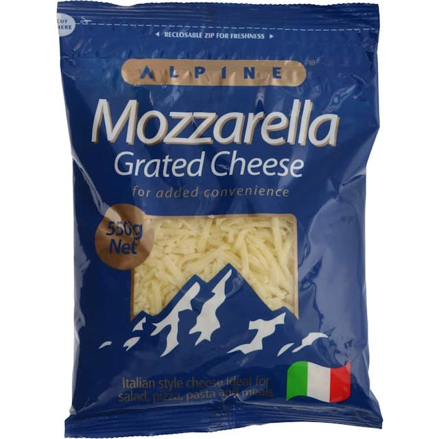 Alpine Cheese Grated Mozzarella