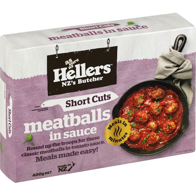 Hellers Short Cuts Meatballs In Sauce