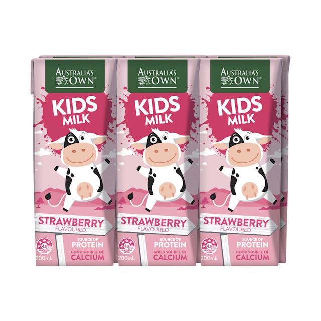 Australia's Own Strawberry Kids Milk 200mL