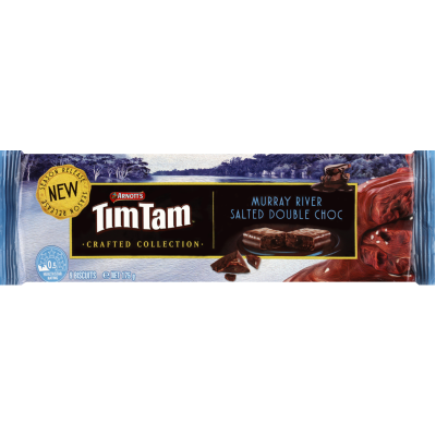 Arnott's Tim Tam Crafted Collection Murray River Salted Double Chocolate Biscuits