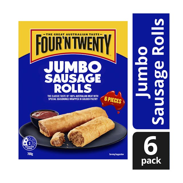 Frozen Jumbo Sausage Rolls 6 Pieces