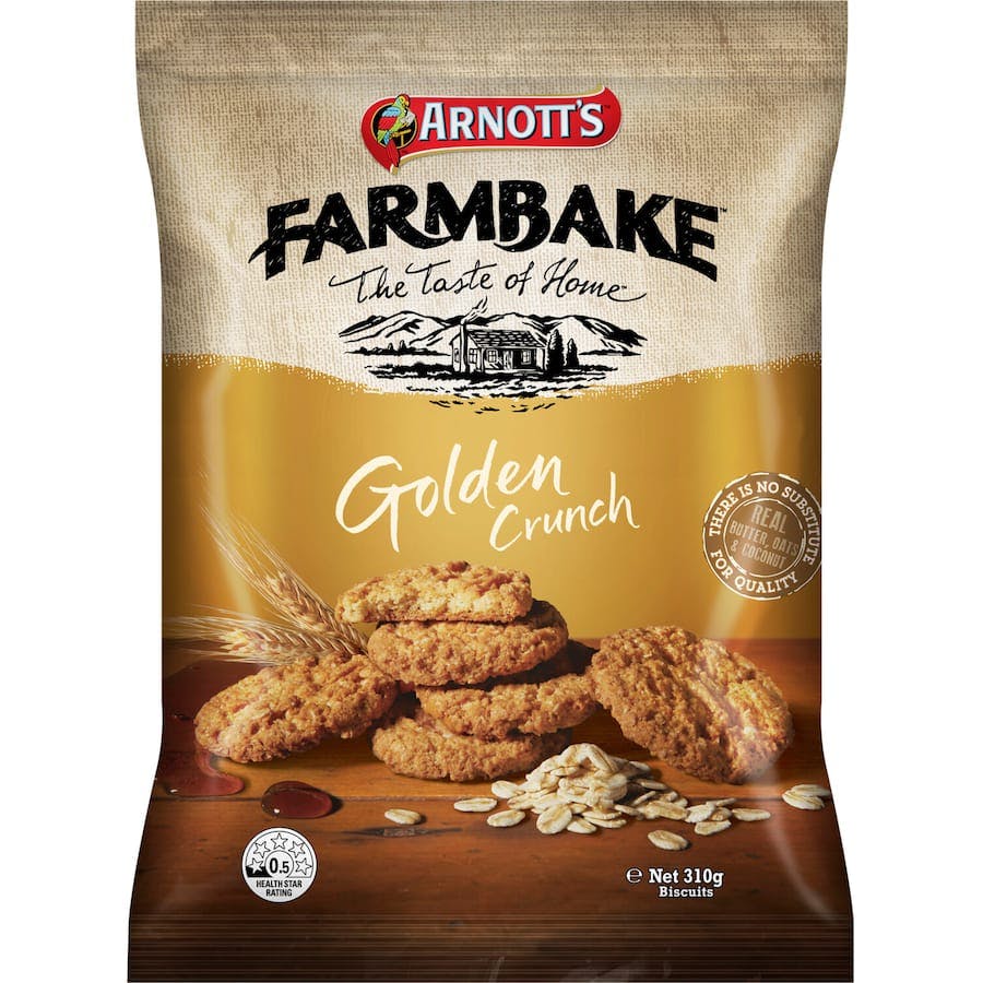 Arnotts Farmbake Cookies Golden Crunch