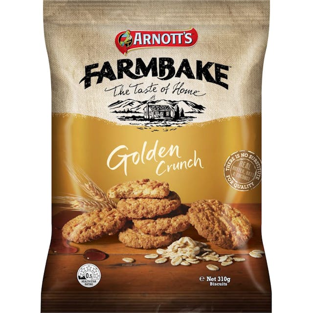 Arnotts Farmbake Cookies Golden Crunch