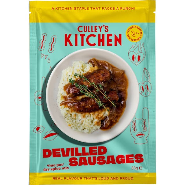 Culley's kitchen recipe base devilled sausages