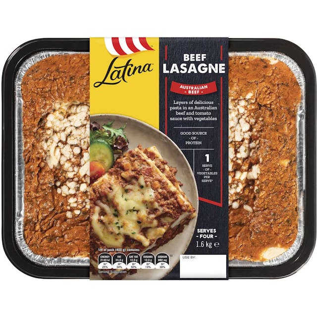 Latina Fresh Ready Meal Angus Beef & Veg Lasagne Chilled Meal