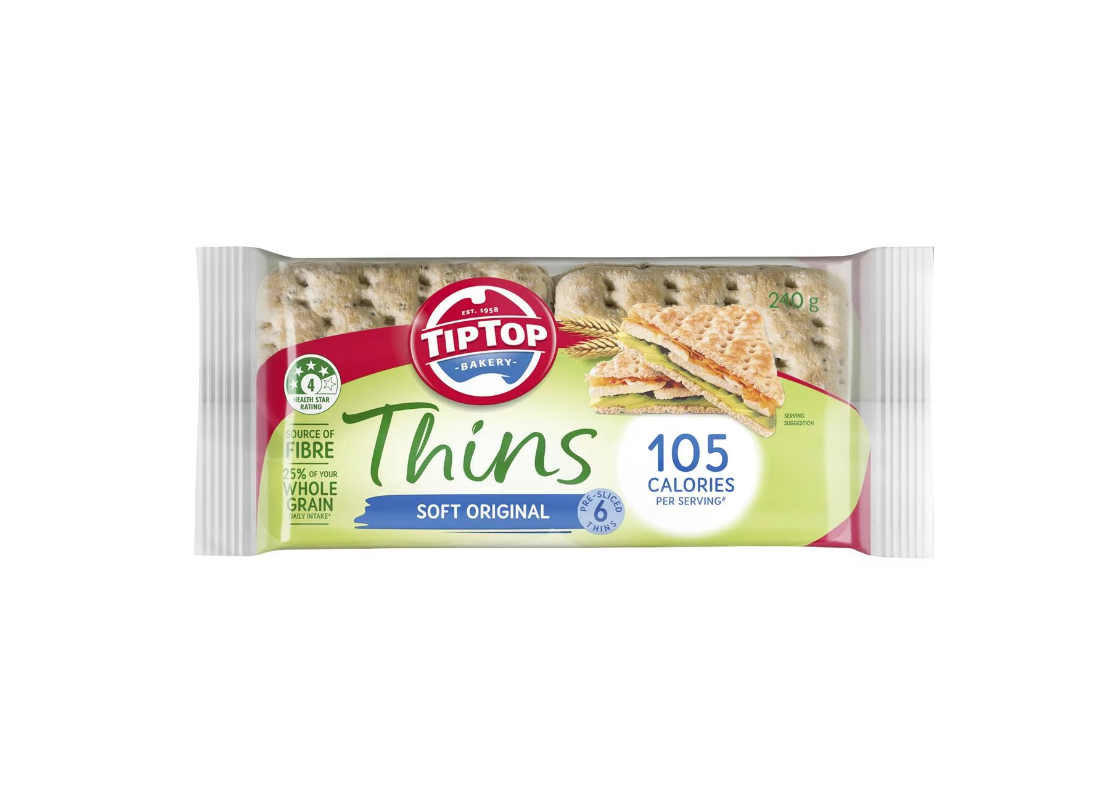 Tip Top Sandwich Thins Original Bread 6 Pack