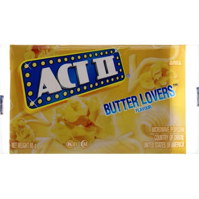 Act I I Microwave Popcorn Butter Lovers