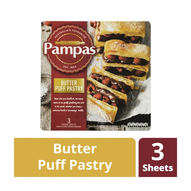 Frozen Butter Puff Pastry Sheets 3 Pieces