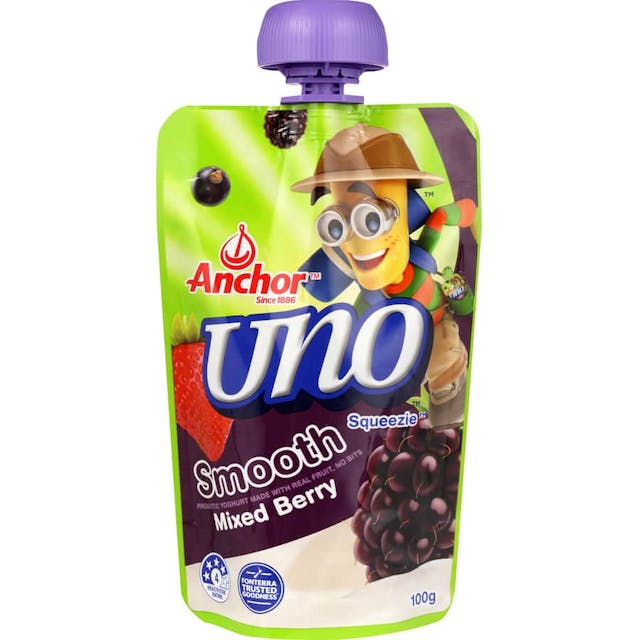 Anchor Uno Yoghurt Pouch Mixed Berry Smooth