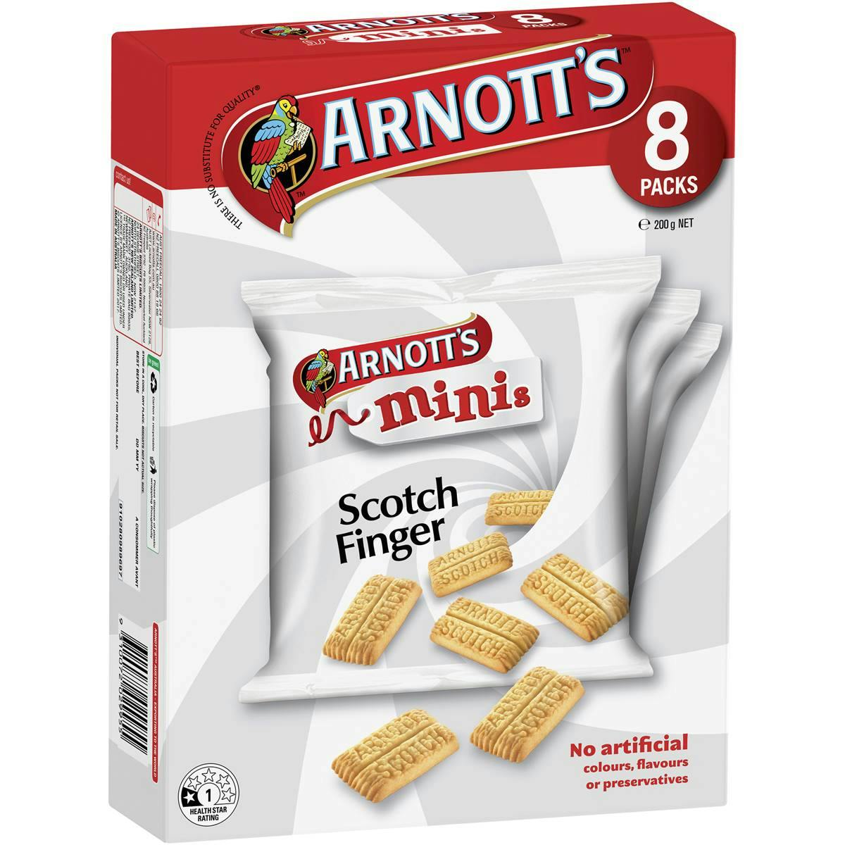 Arnott's Minis Scotch Finger Biscuits (8 Pack)