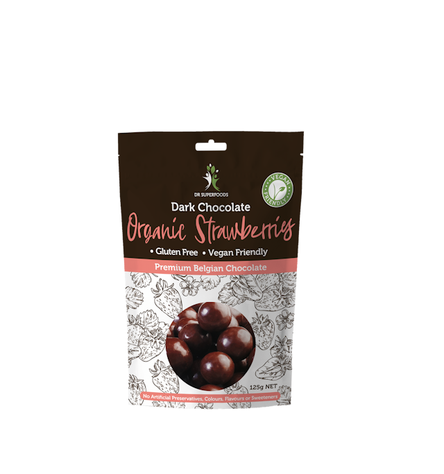 Dr Superfoods Dark Chocolate Organic Strawberries (125g)