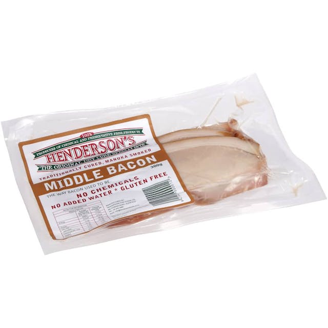 Hendersons Middle Bacon Dry Cured