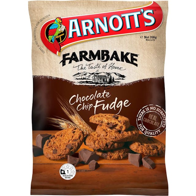Arnotts Farmbake Cookies Choc Chip Fudge