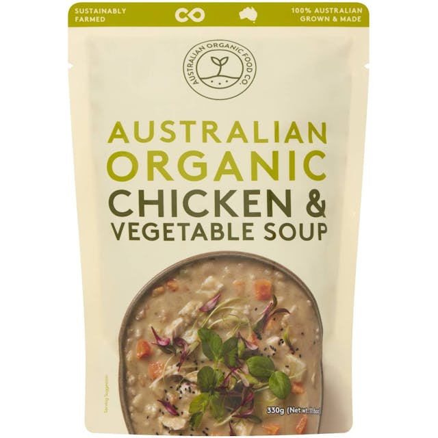 Australian Organic Food Co Chicken Spelt & Vegetable Soup Pouch