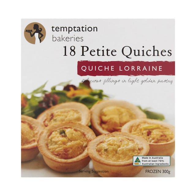 Frozen Petite Quiche Lorraine's 18 pack