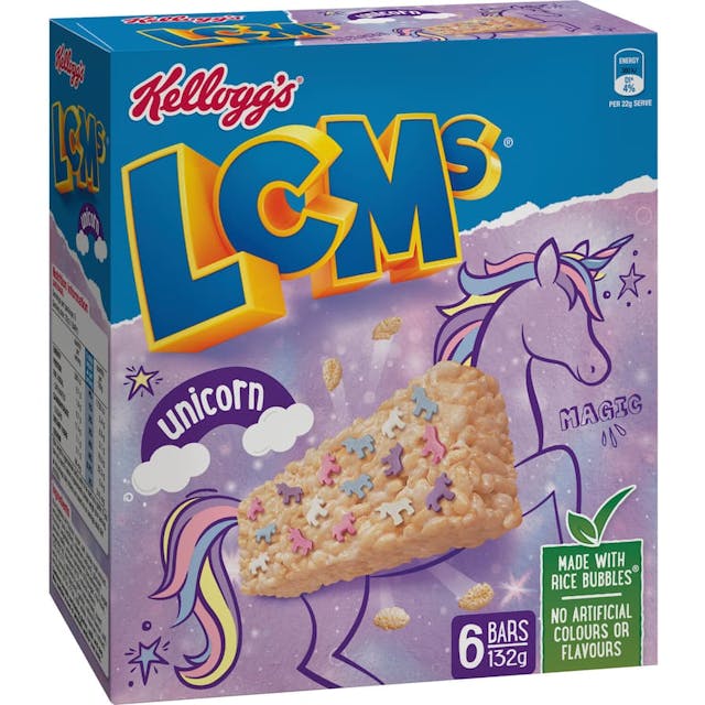 Kelloggs Lcms Rice Bubble Bars Unicorn
