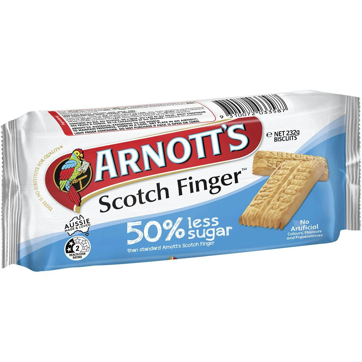 Arnott's Scotch Finger 50% Less Sugar Plain Biscuits