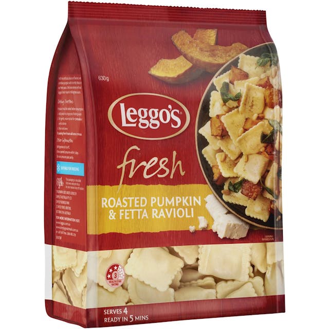 Leggos Fresh Roasted Pumpkin & Feta Ravioli