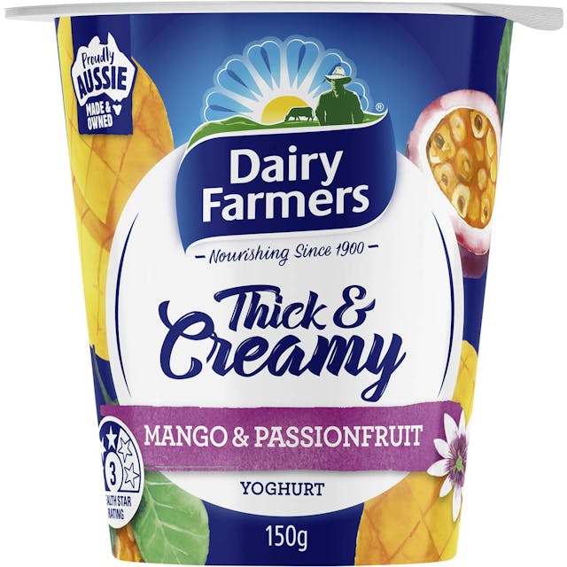 Dairy Farmers Thick & Creamy Mango & Passionfruit Yoghurt