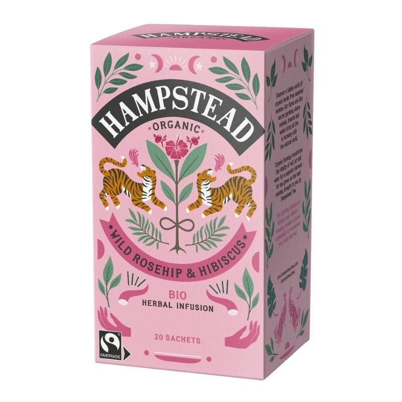 Hampstead Tea Rosehip Hibiscus (20 Tea Bags)