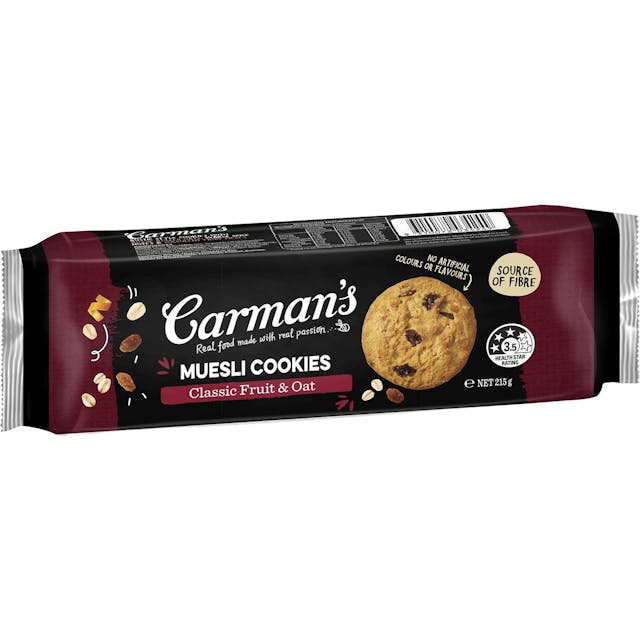 Carman's Muesli Cookies Classic Fruit & Oat