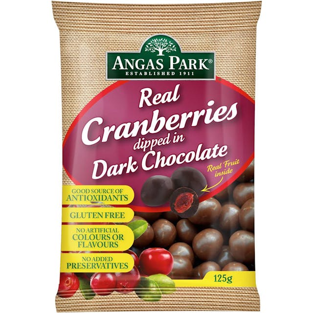Angas Park Dark Choc Cranberries