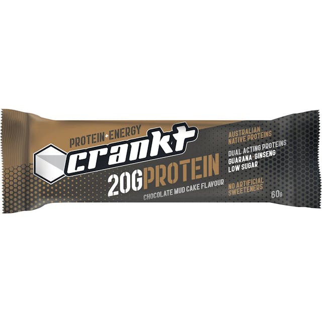 Crankt Protein + Energy Bar Chocolate Mud Cake