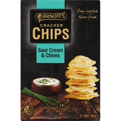 Arnott's Gold Label Sour Cream & Chives Cracker Chips