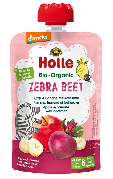 Holle Zebra Beet - Apple & Banana with Beetroot
