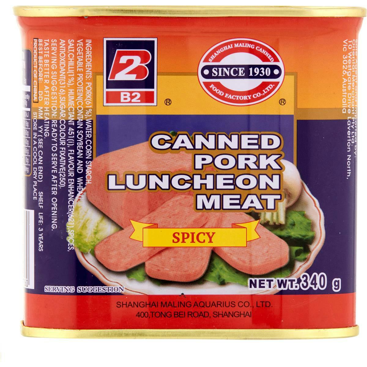 B2 Luncheon Meat Spicy Pork