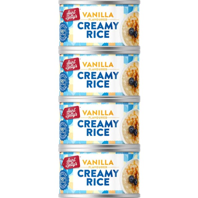 Aunt Bettys Rice 2 Go Creamed Rice Vanilla Creamy Rice