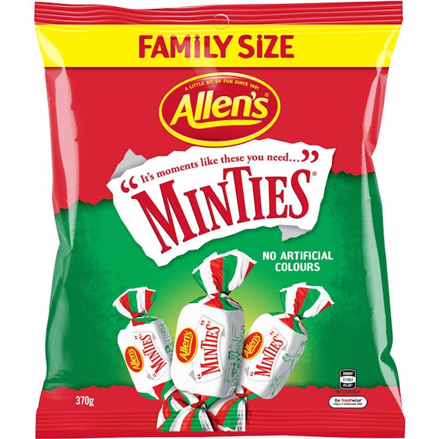 Allen's Minties Lollies Family Bag