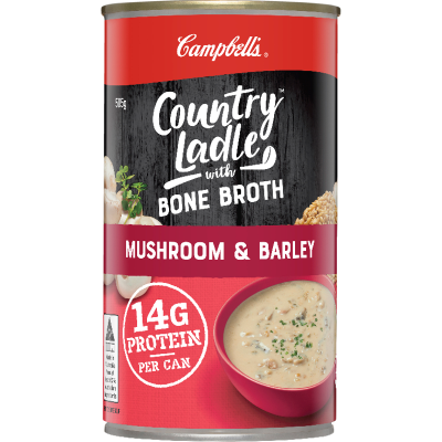 Campbell's Country Ladle Mushroom & Barley Soup with Bone Broth
