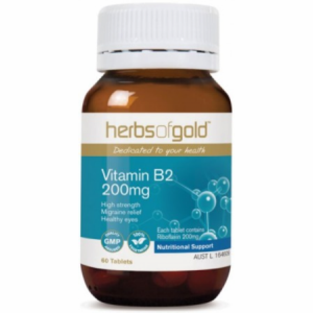 Herbs of Gold Vitamin B2 200mg 60tabs