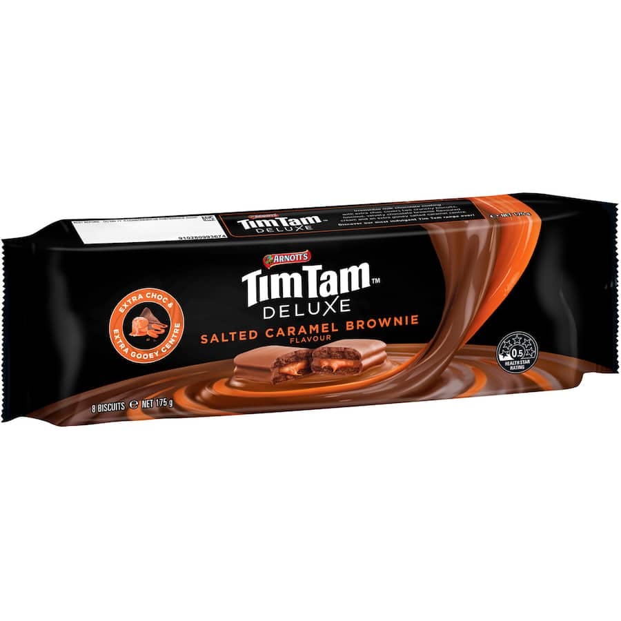 Arnotts Tim Tam Deluxe Chocolate Biscuits Salted Caramel Brownie