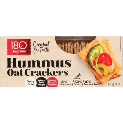 180 Degrees Hummus Oat Crackers
