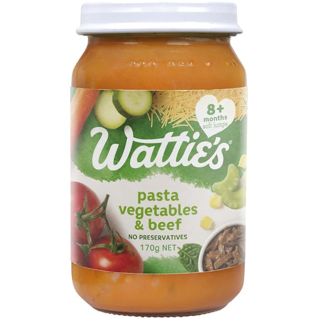 Wattie's Baby Food 6+ Months Pasta, Vegetables & Beef