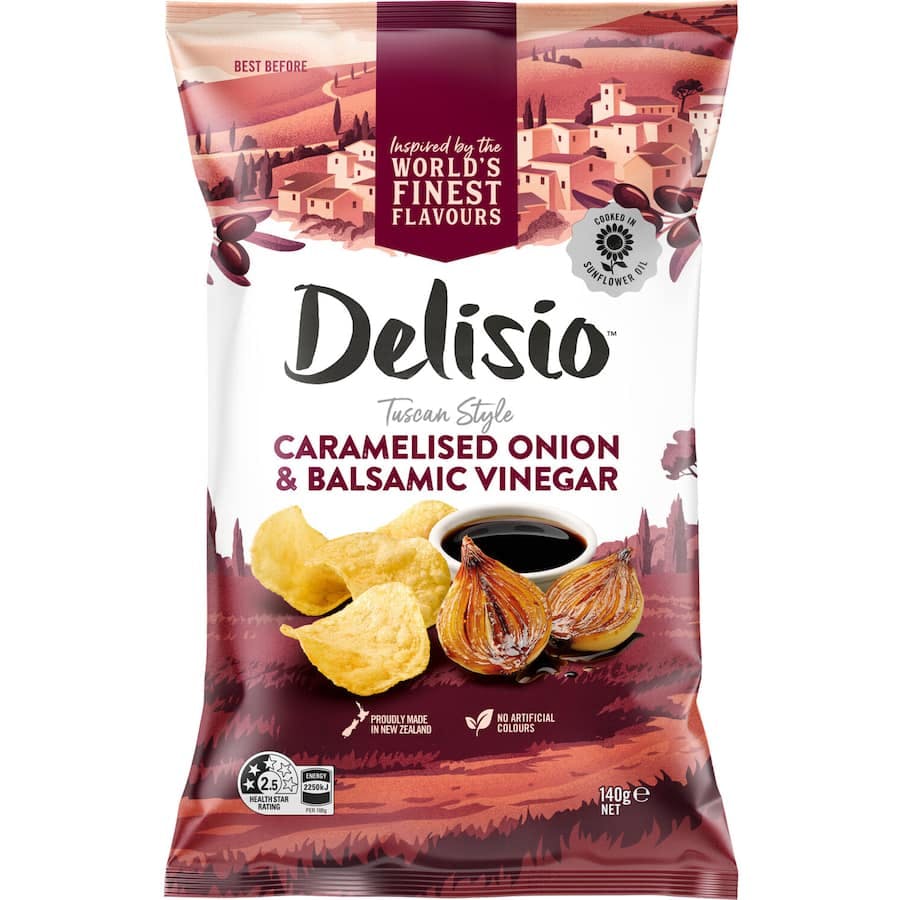 Delisio Potato Chips Caramelised Onion & Vinegar
