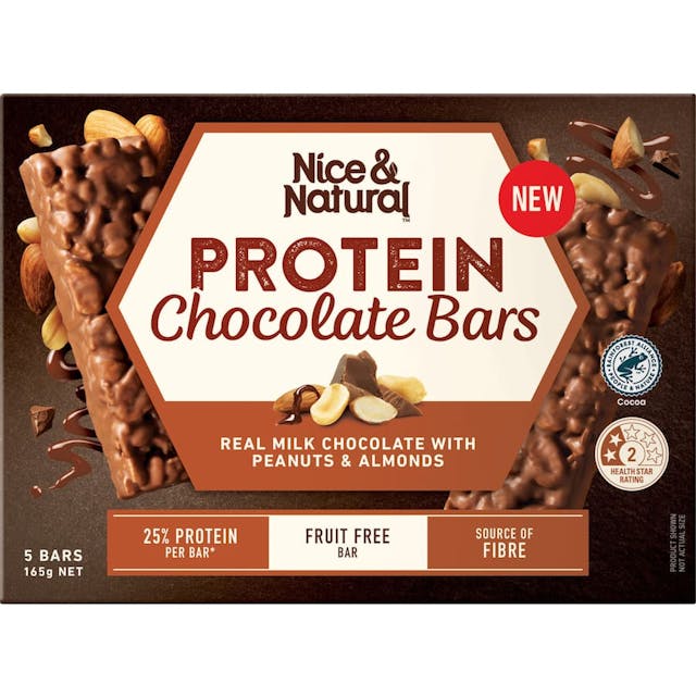 Nice & Natural Protein Chocolate Bar Peanuts & Almonds